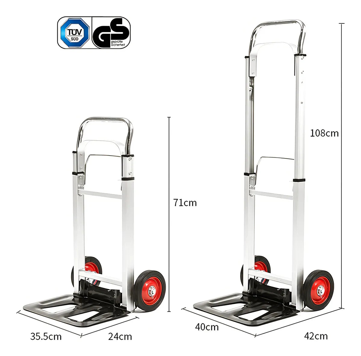 Carrinho Para Cargas Multiuso 100% Em Alumínio E Aço 100kg