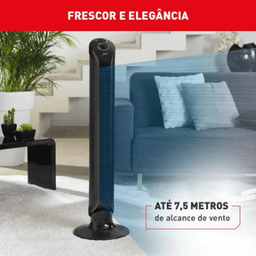 Ventilador De Torre Arno Com 03 Velocidades Preto Neole Cor das pás -