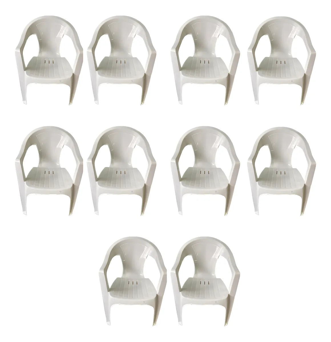 Kit C/20 Cadeira Para Mesas De Bar 182kg Resistente Firme Cor Branco Liso