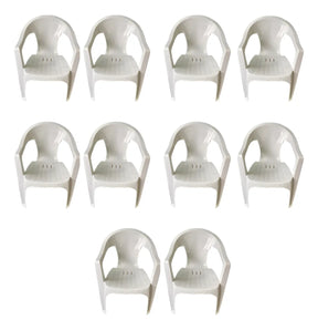 Kit C/20 Cadeira Para Mesas De Bar 182kg Resistente Firme Cor Branco Liso