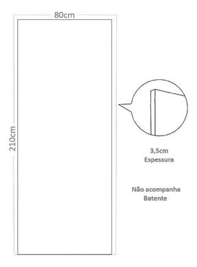 Porta De Madeira Frisada Neblina Mgm 210cmx80cm Ib