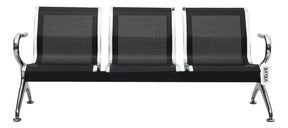 Cadeira Longarina 3 Lugares Espera Aeroporto Preta Cl3.01