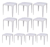 Kit Com 10 Mesa De Plástico Bela Vista - Branca - Mor Cor Branco
