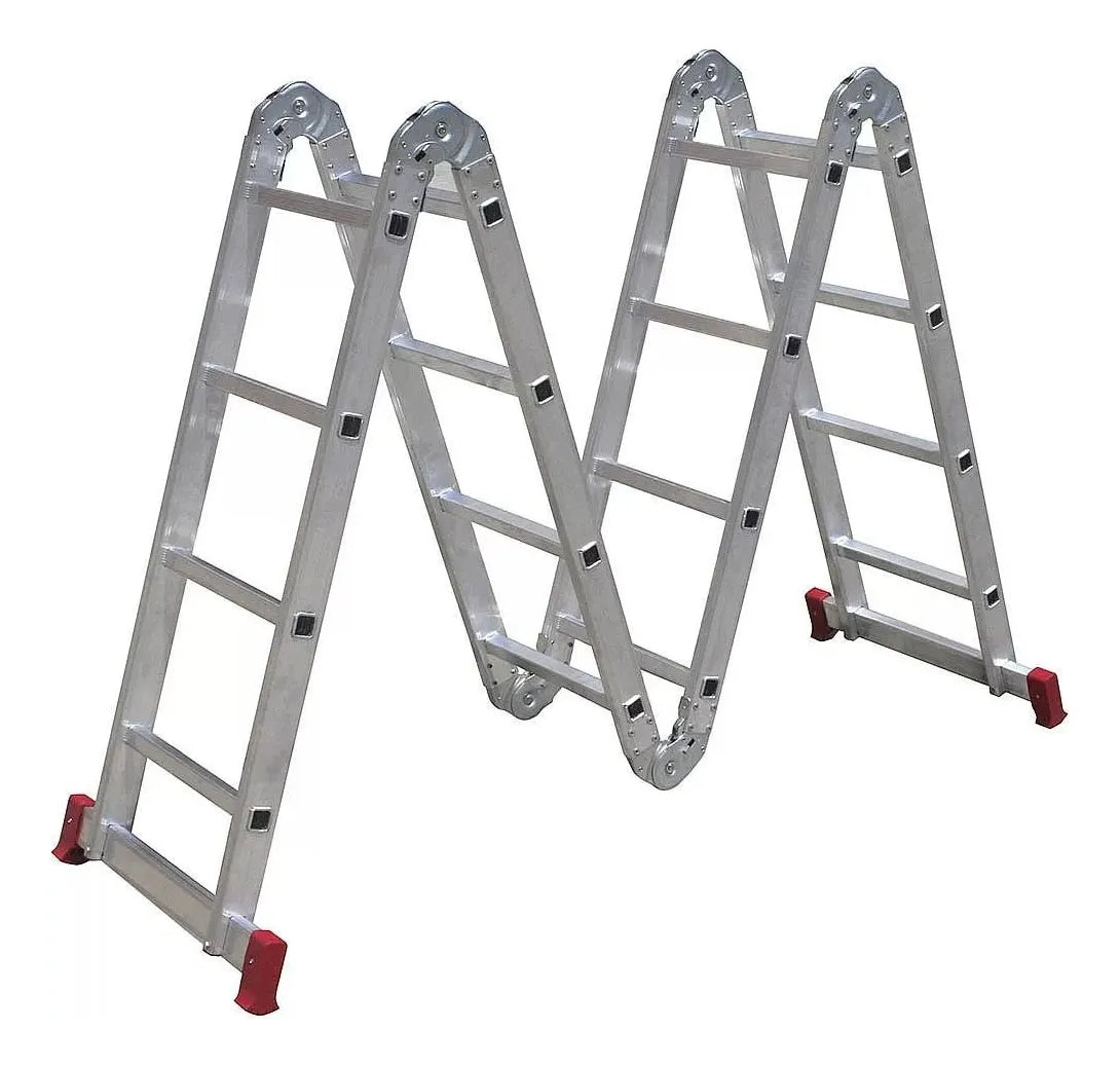 Escada De Alumínio Multifuncional 4 x 4 16 degraus Botafogo Lar & Lazer Esc0293