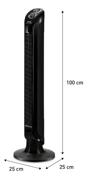 Ventilador De Torre Arno Com 03 Velocidades Preto Neole Cor das pás -