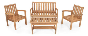 Conjunto para Jardim de Madeira Eucalipto 4 Peças sem Almofadas