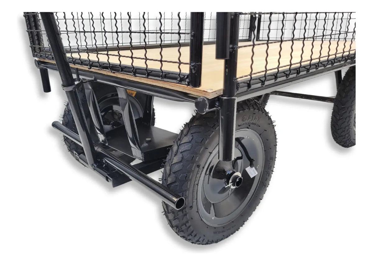 Carrinho Plataforma Com Grade Móvel Profissional Rolwes