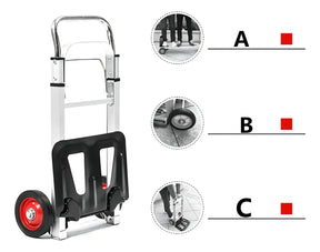 Carrinho Para Cargas Multiuso 100% Em Alumínio E Aço 100kg