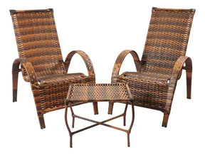 Cadeiras C/ Mesinha De Centro Junco Sintético Varanda