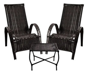 Cadeiras C/ Mesinha De Centro Junco Sintético Varanda