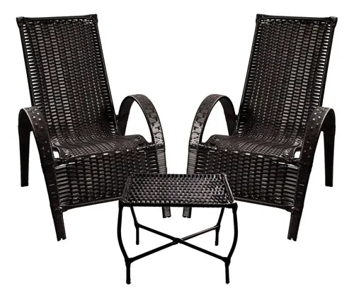 Cadeiras C/ Mesinha De Centro Junco Sintético Varanda