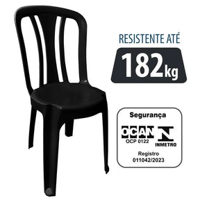 Conjunto/Jogo de Mesa com 4 Cadeiras Plásticas Bistrô Suporta 182kg Oferta