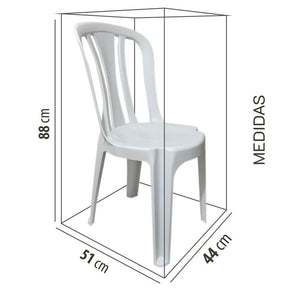 Conjunto/Jogo de Mesa com 4 Cadeiras Plásticas Bistrô Suporta 182kg
