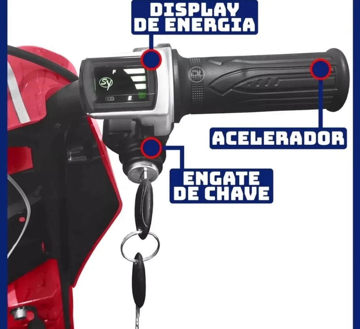 Triciclo Elétrico Drift 3 velocidades 350w Bluetooth Infantil