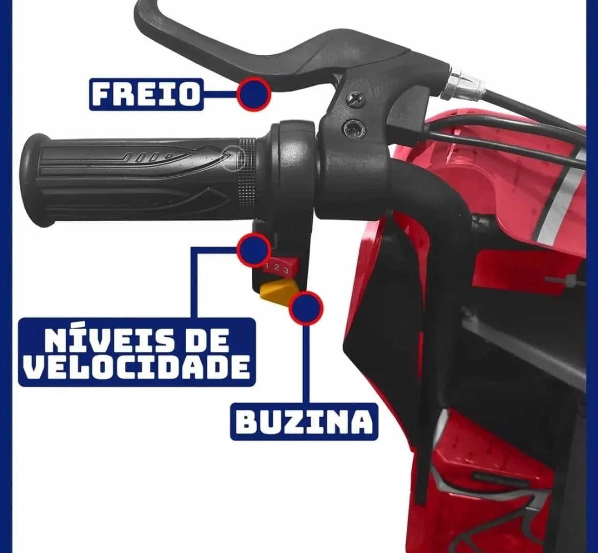 Triciclo Elétrico Drift 3 velocidades 350w Bluetooth Infantil